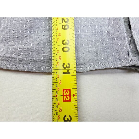 Molokai Size 2XL Men Gray White Pattern Short Sleeve Pocket Logo Tag Button Down - Picture 10 of 12